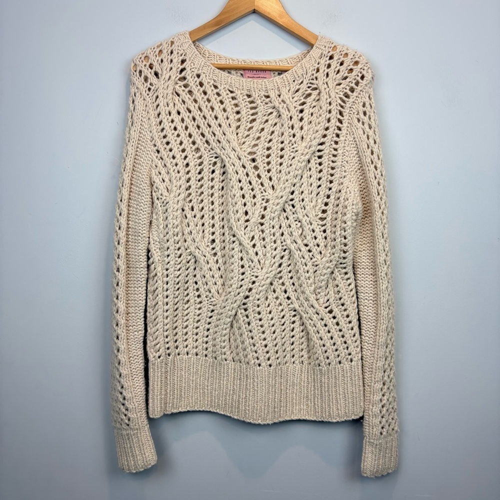 Ted Baker Cream Cable Knit Sweater